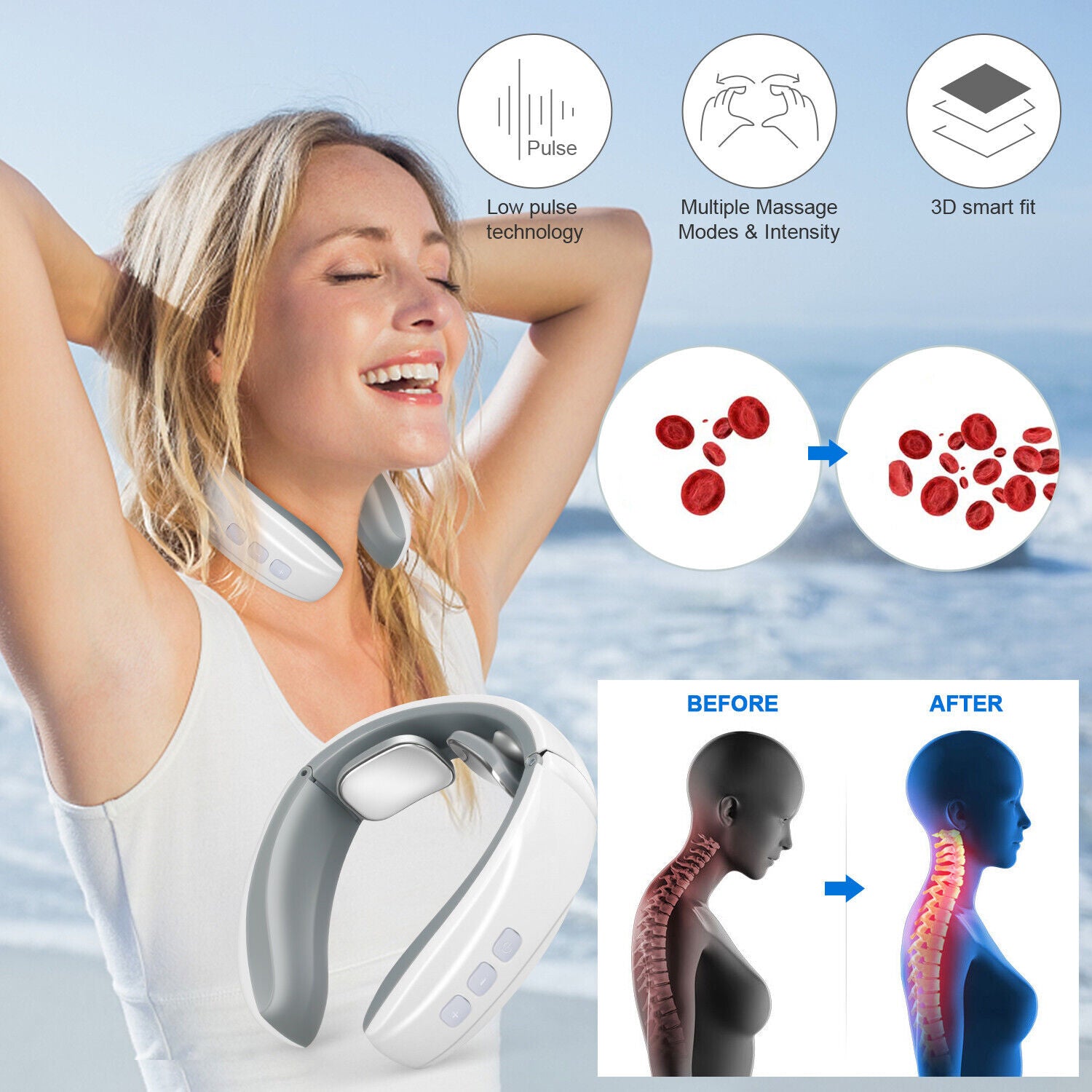 PulseEase Neck Massager
