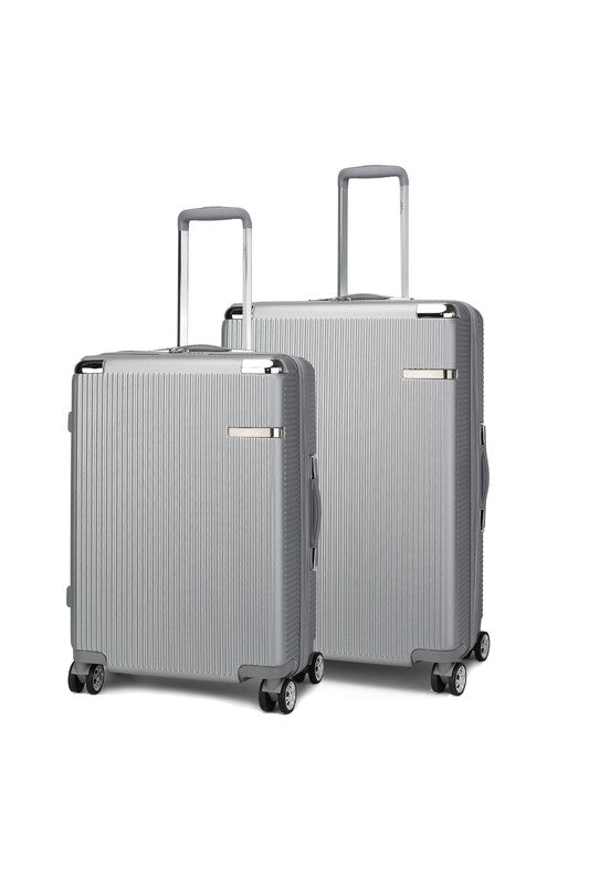 MKF Spinner Suitcase 2-Piece Set Black/ Silver