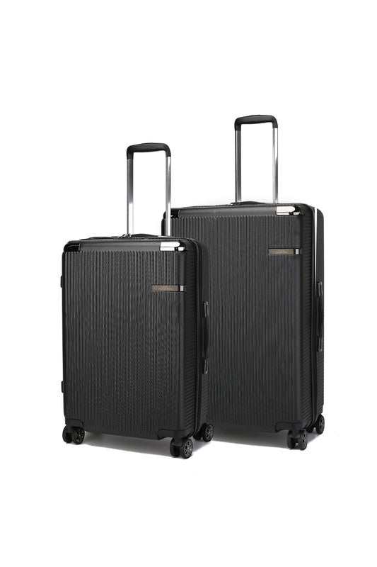 MKF Spinner Suitcase 2-Piece Set Black/ Silver