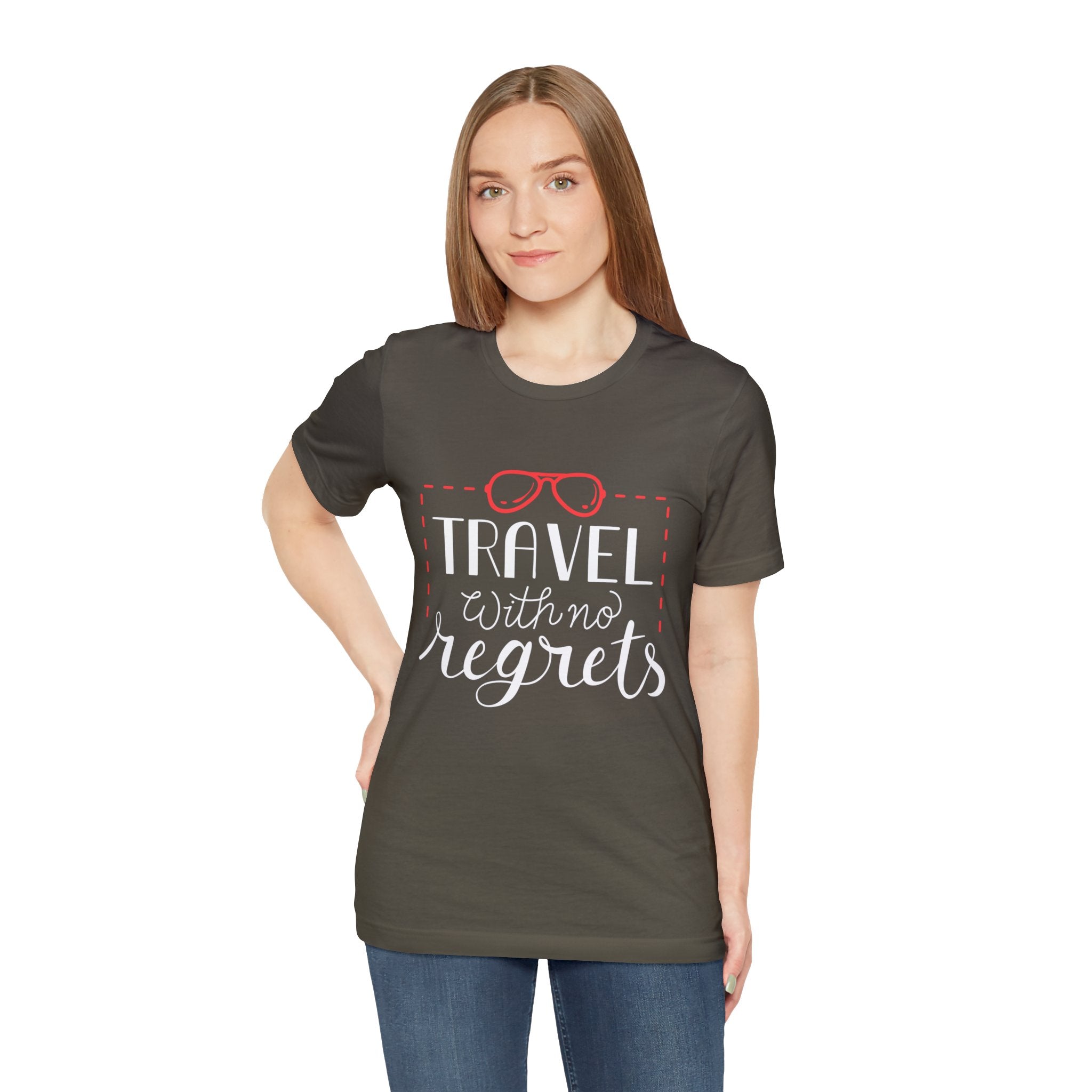 Travel With No Regrets | Travel Quote T-Shirt