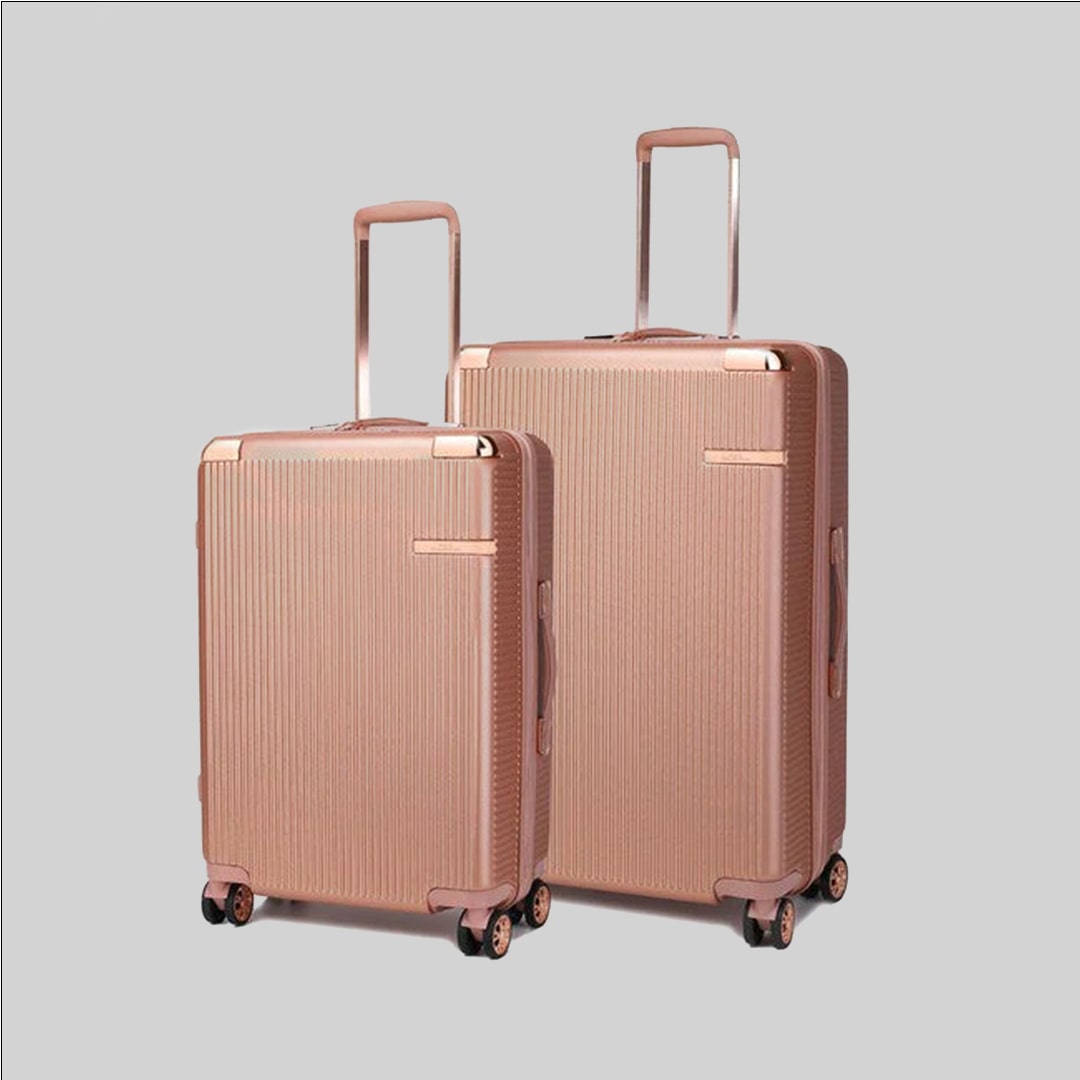 MKF Spinner Suitcase 2-Piece Set Rose Gold